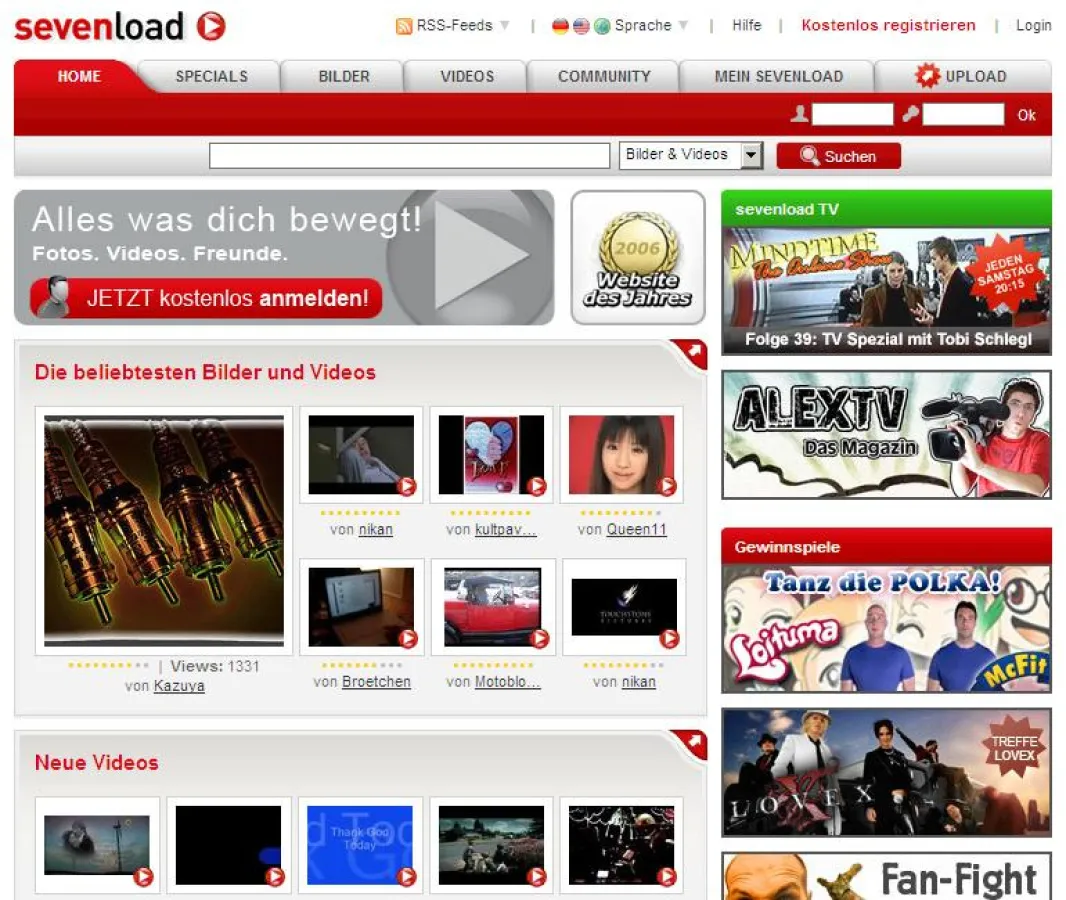 sevenload - Die Medienplattform für Bilder und Videos