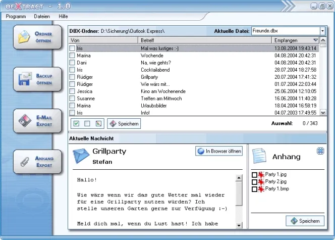 Bild: Outlook Express: Daten komfortabel sichern und archivieren