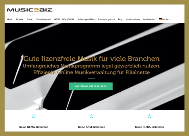 Kosten einsparen mit lizenzfreier Instore Musik von MUSIC2BIZ Bild: Kosten einsparen mit lizenzfreier Instore Musik von MUSIC2BIZ