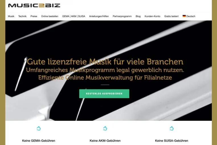 Bild: Kosten einsparen mit lizenzfreier Instore Musik von MUSIC2BIZ