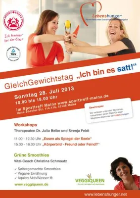 Bild: „Ich bin es satt“ – 28. Juli 2013 Primären Auftakt zum ersten GleichGewichtstag im Sporttreff Mainz