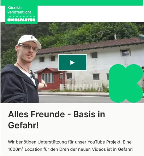 Rettung des "Alles Freunde"-Hausprojekts: Unterstützung durch Kickstarter-Kampagne benötigt Bild: Rettung des "Alles Freunde"-Hausprojekts: Unterstützung durch Kickstarter-Kampagne benötigt