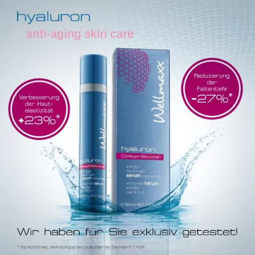 Studie beweist: Wellmaxx hyaluron Collagen Booster – nachgewiesen wirksam Bild: Studie beweist: Wellmaxx hyaluron Collagen Booster – nachgewiesen wirksam