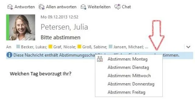 Bild: Wie verwendet man eigene Optionen in Outlook-Abstimmungen? - Der QualityHosting-Outlook-Tipp