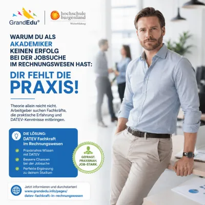 Bild: Akademischer Abschluss, aber keine Zusage im Rechnungswesen? Warum DATEV-Praxis für den Berufseinstieg fördert