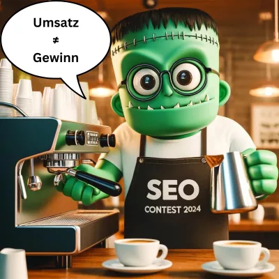 Bild: Hype um bessere Google Platzierungen durch spezielle Kaffeetassen von RankensteinSEO ?