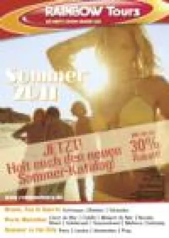 Bild: Endlich ist er da - der RAINBOW Tours Sommerkatalog mit Einsparungen bis zu 30 %