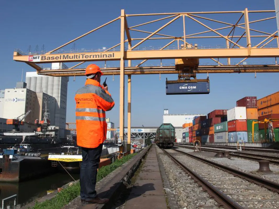 Container-Terminal in Basel (© Contargo)