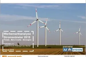 Stromwerbung mit Fokus auf Solar, Wind und Wasser Bild: Stromwerbung mit Fokus auf Solar, Wind und Wasser