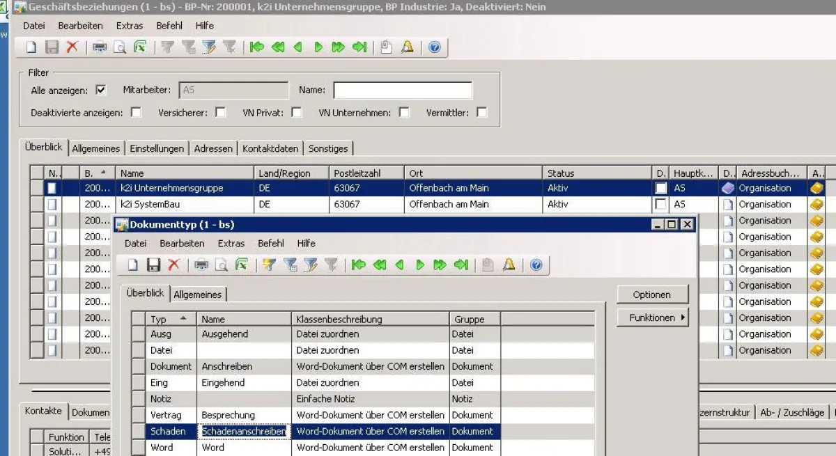 Dokumentenverwaltung in Maklerverwaltungsprogramm GIN-AX