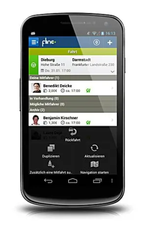 Brandneue Android-App des Social Mobility Networks flinc Bild: Brandneue Android-App des Social Mobility Networks flinc