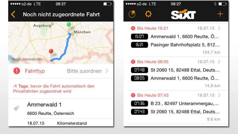 Bild: Sixt Leasing: Steuern sparen mit neuer Sixt Fahrtenbuch-App