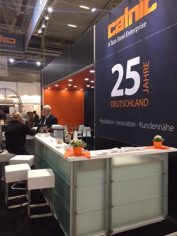 Der Catnic Stand auf der BAU 2017. Der Auftritt 2019 wird optisch daran anknüpfen.