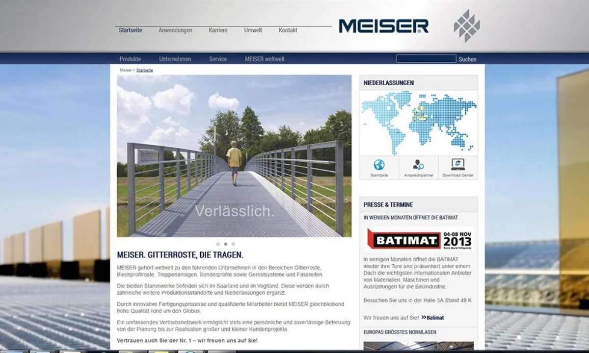 Startseite der www.meiser.de