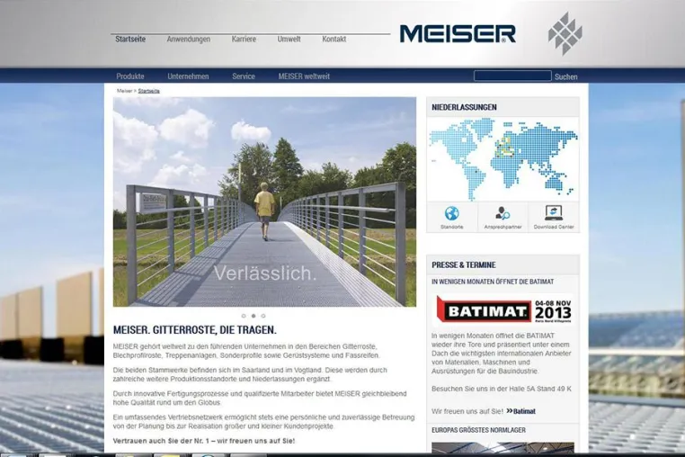 Bild: MEISER stellt die neue Homepage vor