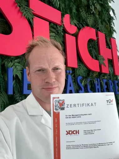 Servitex-Wäscherei Stich integriert ISO 50001 - Hotellerie profitiert von zertifizierter Energieeffizienz Bild: Servitex-Wäscherei Stich integriert ISO 50001 - Hotellerie profitiert von zertifizierter Energieeffizienz