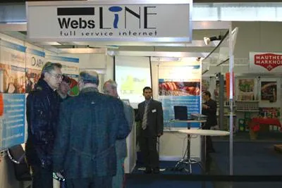Bild: websLINE Internetagentur auf der "Alles für den Gast" Messe in Salzburg - Doppelsieger des Hogast-Internetawards 2006