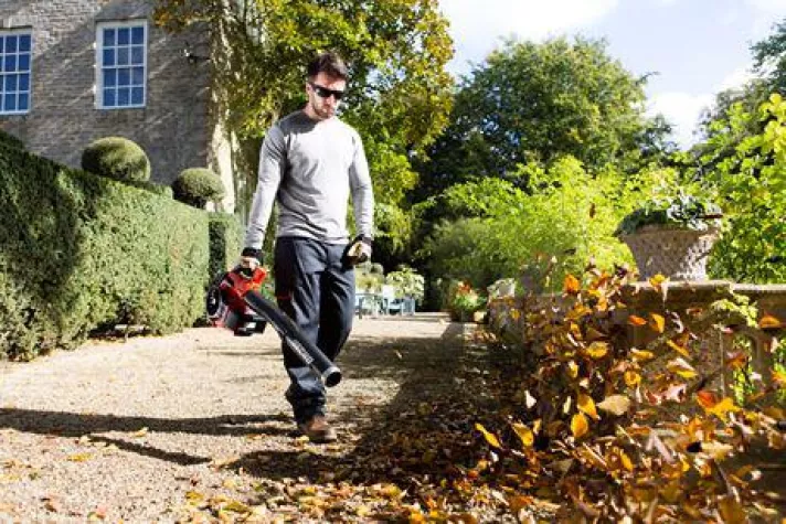 Bild: Akku-Blasgerät: Laub lautlos los werden