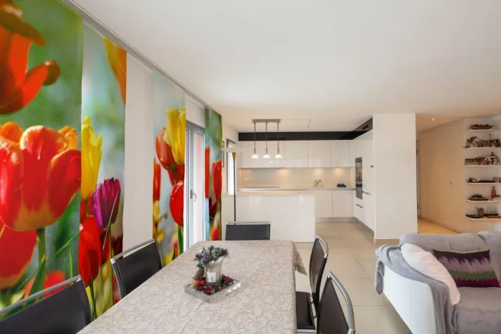 Bild: Schiebegardinen sind ein stilvolles Gestaltungselement