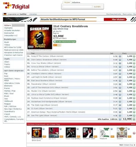 7digital und Warner Music geben paneuropäisches MP3-Abkommen bekannt Bild: 7digital und Warner Music geben paneuropäisches MP3-Abkommen bekannt