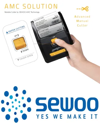 Bild: Mobiler Belegdrucker mit smartem Messer