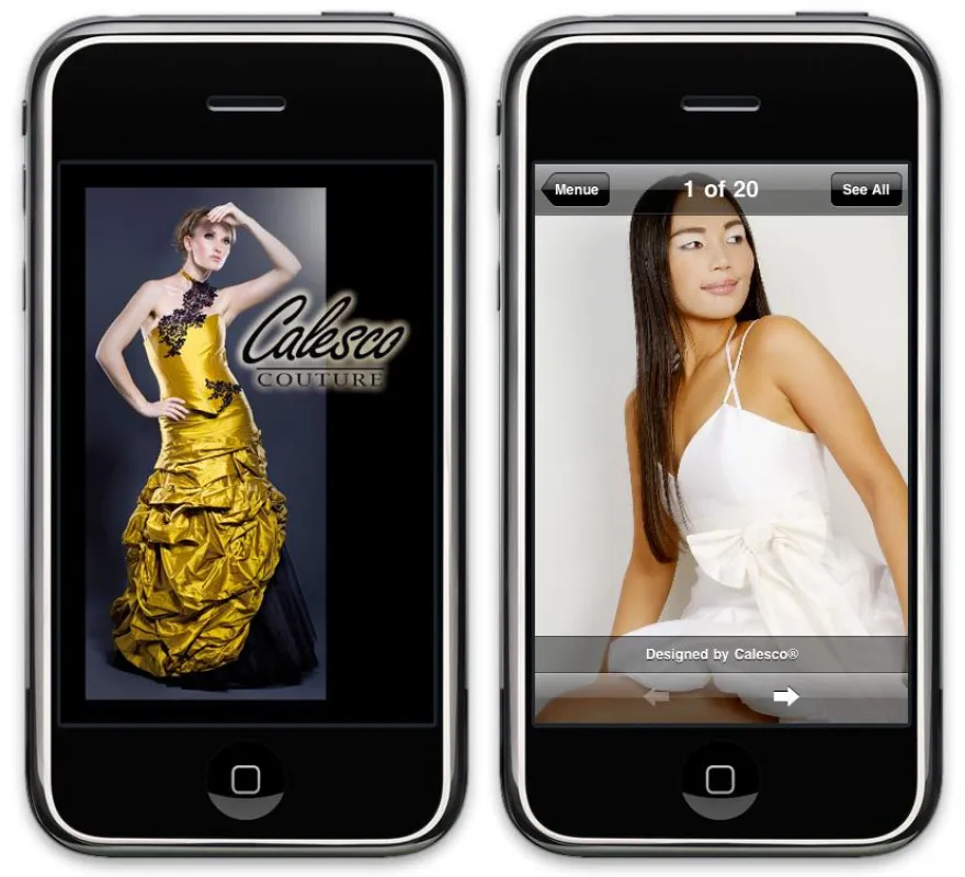 Fashion Guide des Dresdner Modelabels Calesco Couture als iPhone App
