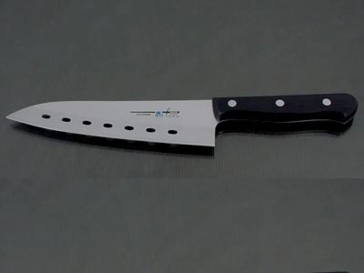 Japanisches Universalmesser mit perforierter Klinge