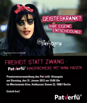 Bild: Freiheit statt Zwang - PatVerfü-Kinopremiere mit Nina Hagen