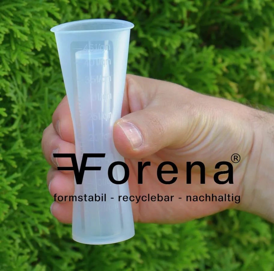 Der erste wirklich frostsichere Regenmesser aus Silikon (© by Forena)