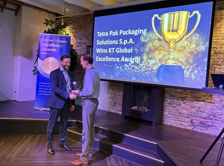 Bild: Tetra Pak erhält zum fünften Mal in Folge den Kepner-Tregoe Excellence Award für Service Operations