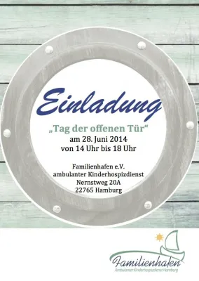 Ambulanter Kinderhospizdienst Familienhafen e.V. lädt ein zum „Tag der offenen Tür“ Bild: Ambulanter Kinderhospizdienst Familienhafen e.V. lädt ein zum „Tag der offenen Tür“