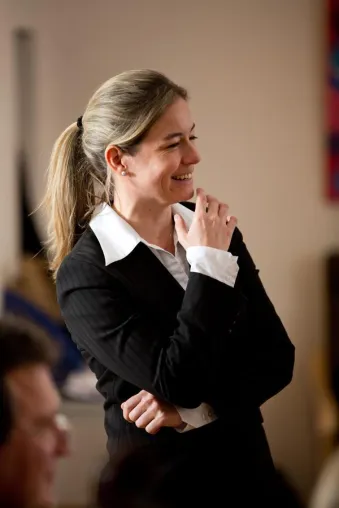 Bild: Silke Borgmann als Referentin bei Konferenz für Persönlichkeitsentwicklung und Selbstmanagement