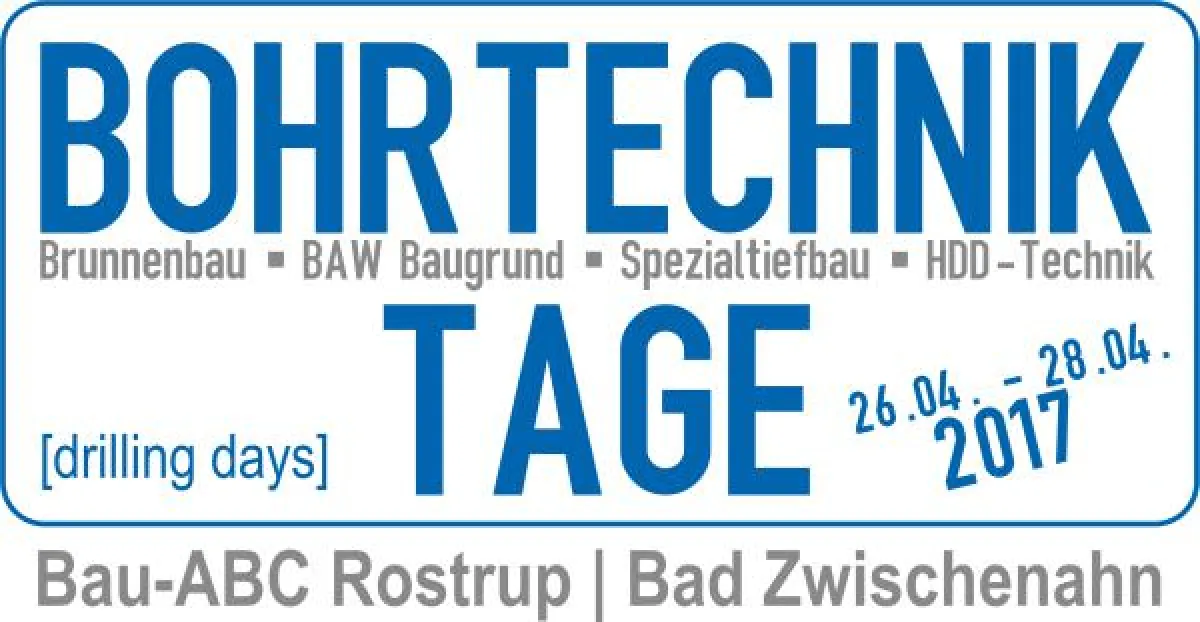 Hinweis Bohrtechniktage 2017