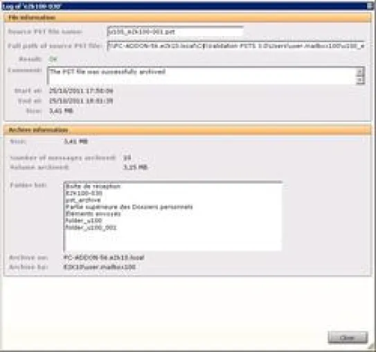 Bild: Einfache Archivierung von PST Dateien für Exchange 2010