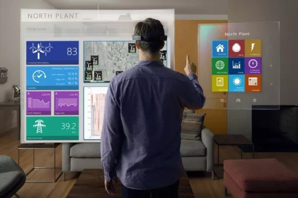 Bild: Iconics zeigt mit Microsoft auf der Hannover Messe 2017 eine HoloLens-App/Roboter–Anbindung über Azure IoT Hub