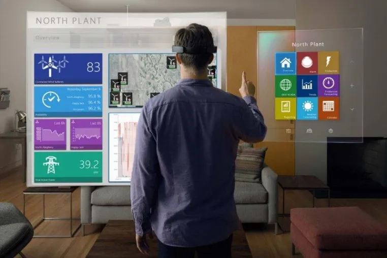 Bild: Iconics zeigt mit Microsoft auf der Hannover Messe 2017 eine HoloLens-App/Roboter–Anbindung über Azure IoT Hub