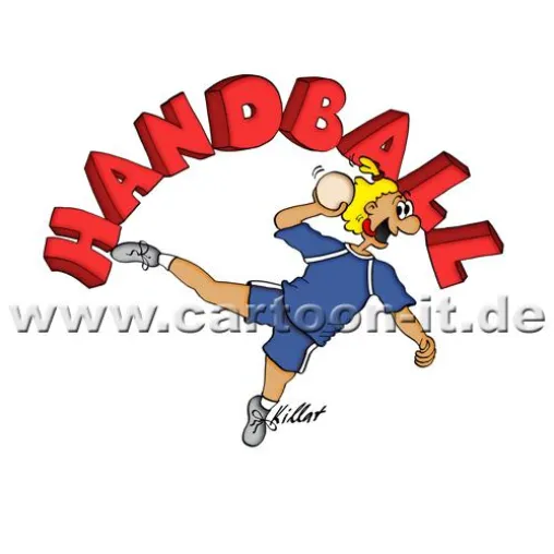 Bild: Kostenloser Online-Shop für Handball-Vereine mit individuellen Vereins-Cliparts von cartoon IT®