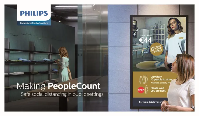 Bild: PeopleCount mit Philips Professional Display Solutions
