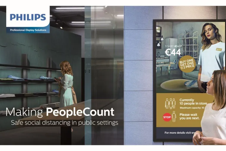 PeopleCount mit Philips Professional Display Solutions Bild: PeopleCount mit Philips Professional Display Solutions
