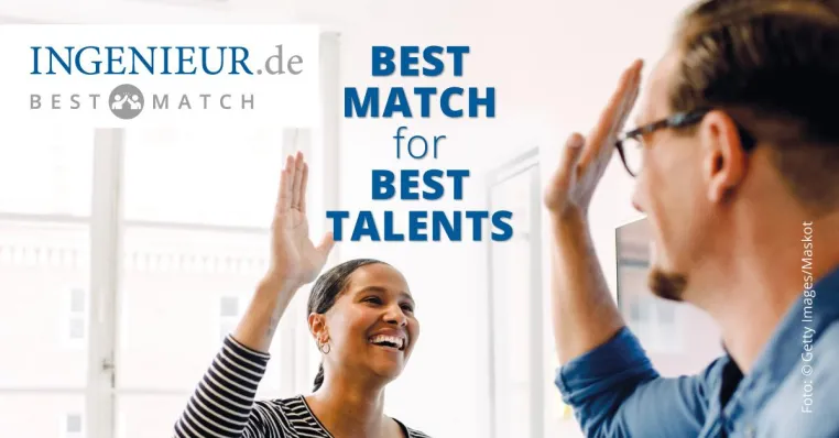 Neuer Job-Service BEST MATCH auf ingenieur.de: Traumjobs für Ingenieure – ganz ohne Bewerbungsschreiben Bild: Neuer Job-Service BEST MATCH auf ingenieur.de: Traumjobs für Ingenieure – ganz ohne Bewerbungsschreiben