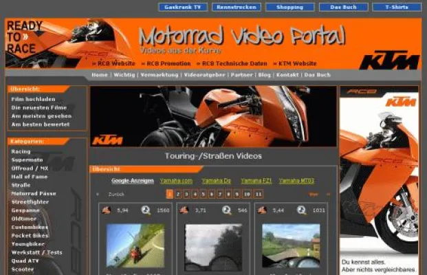 Bild: KTM RC8 Power Branding auf Gaskrank-TV