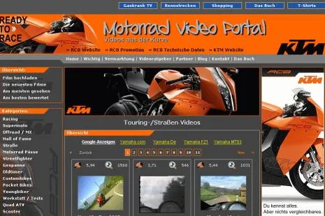 KTM RC8 Power Branding auf Gaskrank-TV Bild: KTM RC8 Power Branding auf Gaskrank-TV