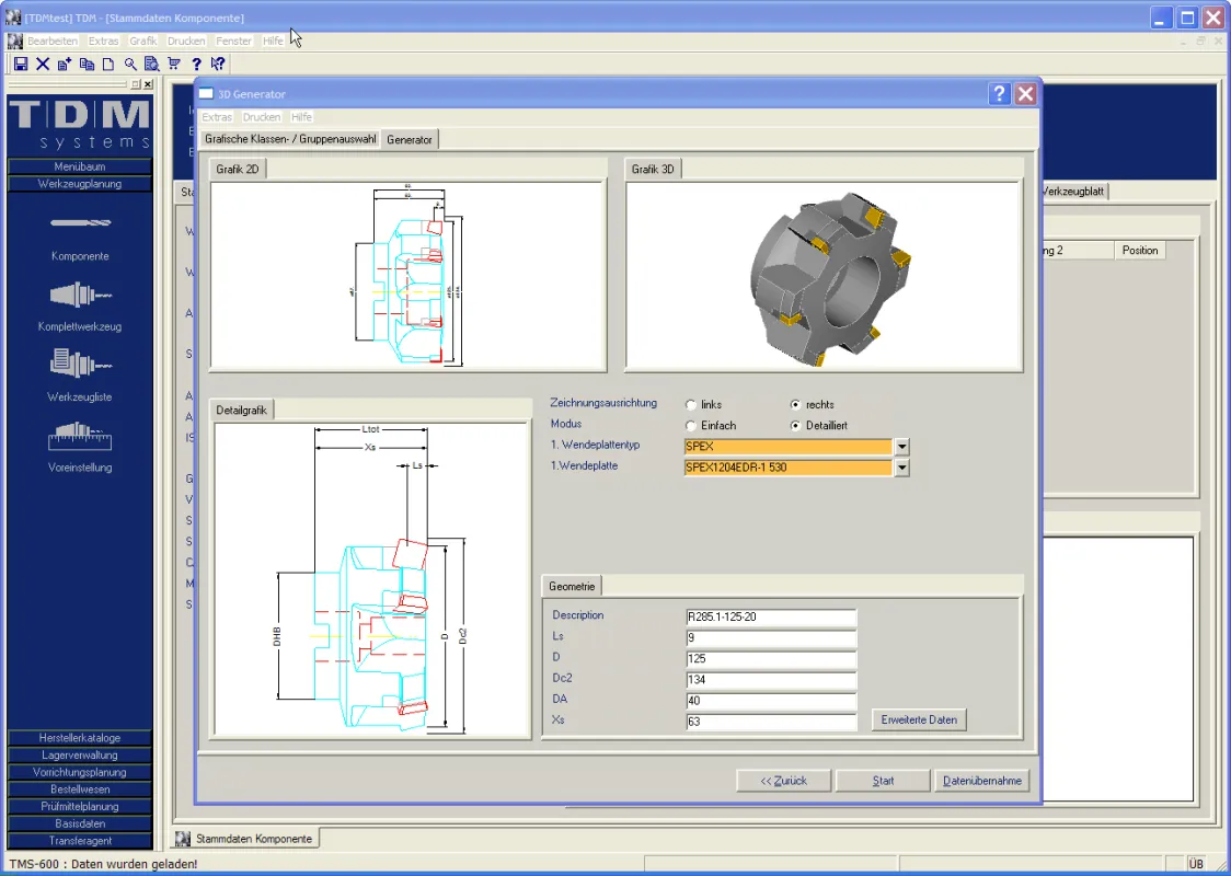 3D Daten- und Grafikgenerator TDM Systems