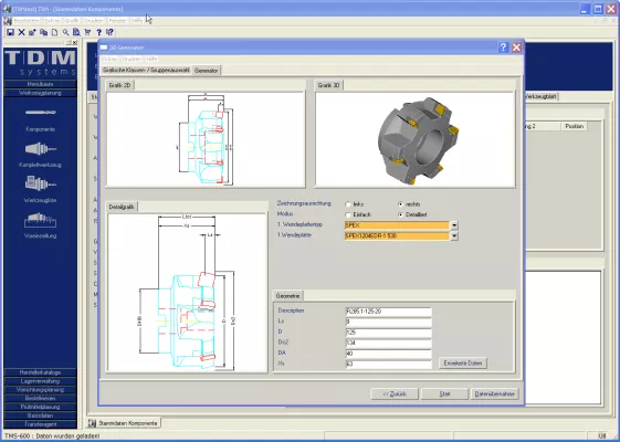 Fräswerkzeuge in 3D Bild: Fräswerkzeuge in 3D