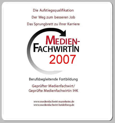 Informationsabend zur Weiterbildung Medienfachwirt / Medienfachwirtin IHK Rhein-Neckar Bild: Informationsabend zur Weiterbildung Medienfachwirt / Medienfachwirtin IHK Rhein-Neckar
