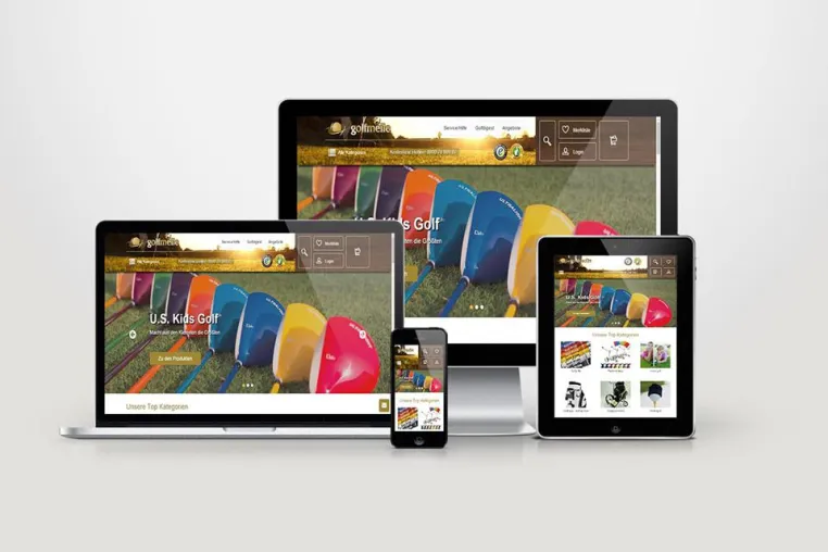 golfmeile bietet jetzt ein völlig neues Einkaufserlebnis mit einem Onlineshop optimiert auf alle Endgeräte Bild: golfmeile bietet jetzt ein völlig neues Einkaufserlebnis mit einem Onlineshop optimiert auf alle Endgeräte