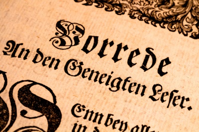 Vorwort in einem alten Buch (© Rainer Fuhrmann - Fotolia.com)