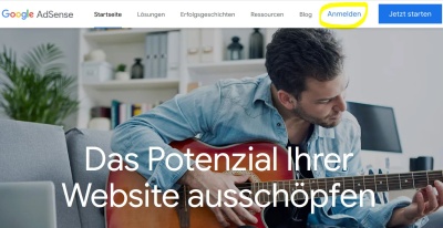 Google AdSense Login finden (© Google)
