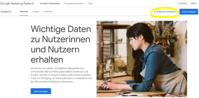Google Analytics Login finden (© Google)